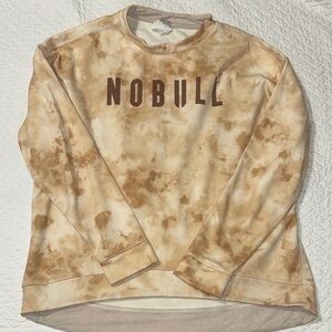 NOBULL Beige and Brown Tie-Dye Sweatshirt